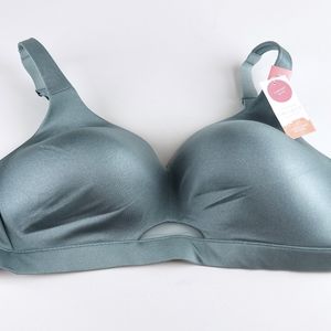 Cacique Modern Collection Lightly Lined No Wire Bra 46B Comfort Bliss Grey